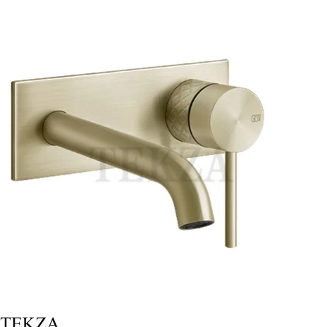 Gessi 316 INTRECCIO Смеситель для раковины на планке, внешняя часть 54188-727, Brushed Brass PVD