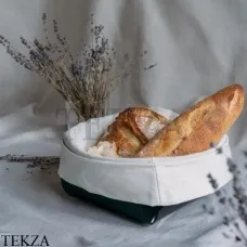 ADJ Корзина-ёмкость для хлеба 20x20 см 0037.01/03, черный/серый