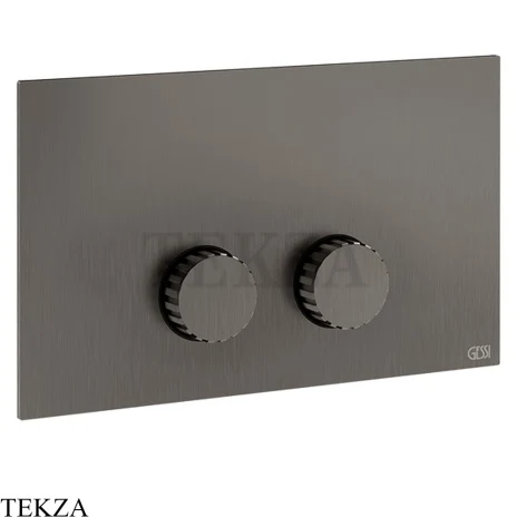Gessi Incastri Клавиша смыва для инсталляции Viega prevista 75621-707, black хром Brush