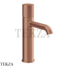 Gessi Habito CESELLO Смеситель для раковины средний, без донного клапана 70406-708, Copper Brushed