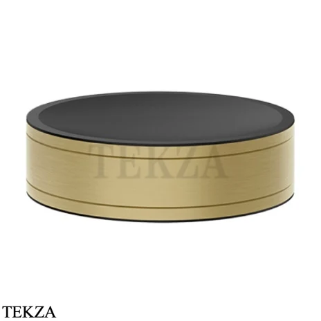 Gessi Pelle Tresse Мыльница настольная круглая 78525-727, Brushed Brass PVD