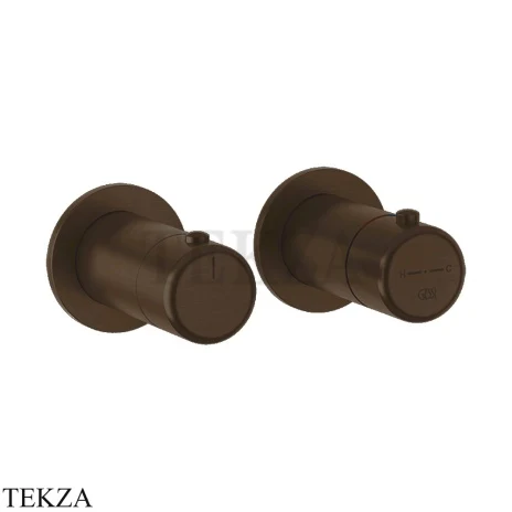 Gessi Goccia Термостат для душа, 3 потока, внешняя часть 33136-845, Dark Bronze