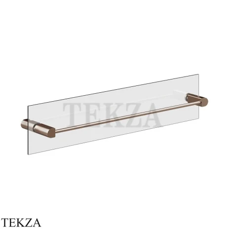 Gessi RILIEVO Полотенцедержатель для крепления на стекло, 60 см 59566-708, Copper Br. PVD