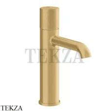 Gessi Habito DIAMANTATO Смеситель для раковины средний, без донного клапана 70606-727, Brushed Brass