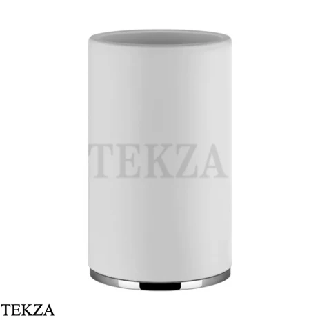 Gessi INCISO accessories Стакан настольный, композит белый 58531-031, хром глянец