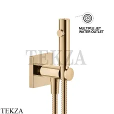 Gessi RILIEVO Гигиенический душ с держателем и выводом воды 59153-735, Warm Bronze PVD