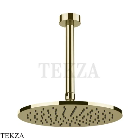 Gessi ANELLO Верхняя лейка с потолочным кронштейном 63352-710, Brass PVD