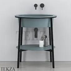 CIELO CATINO OVALE Консоль с керамической раковиной, Polvere-черный