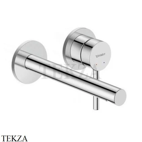 Duravit Circle Смеситель для раковины на стену, комплект CE1070004C10, хром глянец