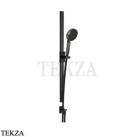 Gessi Haute Culture Shower Штанга в комплекте с душевой лейкой и выводом для воды 57142-706, black хром глянец