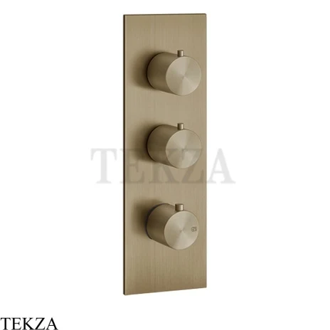 Gessi 316 WELLNESS Термостат 2 выхода на планке, внешняя часть 54514-791, Deep Bronze Brushed PVD