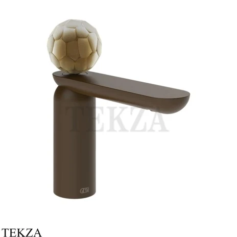 Gessi Perle Смеситель для раковины, с донным клапаном 74451-845, бронза Dark Brush