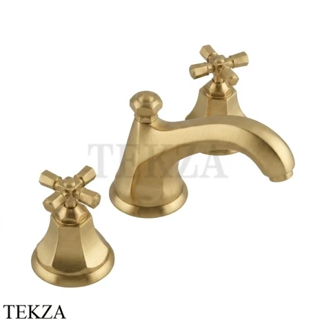 Nicolazzi TEIDE FOUR Смеситель для раковины, с донным клапаном 1908OS45, Brushed brass