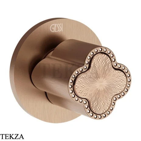 Gessi Ludovica Смеситель-рычаг управления crystals, внешняя часть 76309-708, медь Brushed