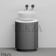 CIELO Arcadia Tiberino Тумба TIMOPC с раковиной белый глянец, слив в стену, Cemento