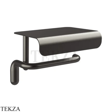 Gessi Goccia Бумагодержатель с крышкой-полкой 38049-707, Black Metal Br. PVD