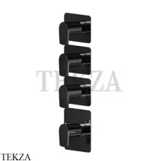 Newform HAKA Термостат для душа, 3 потока, внешняя часть 69871E.01.093, черный матовый Newform HAKA Термостат для душа, 3 потока, внешняя часть 69871E.01.093, черный матовый
