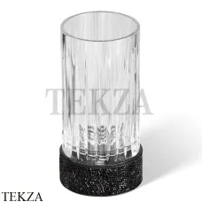 Decor Walther ROCKS Стакан для зубных щеток Swarovski® 0934260, черный матовый-стекло граненое