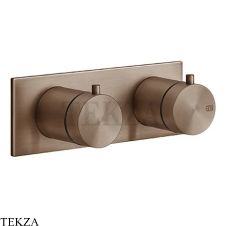 Gessi 316 SHOWER Термостат для душа на 3 выхода, на планке внешняя часть 54036-708, Copper Brushed PVD