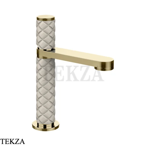 Gessi Pelle Tresse Смеситель для раковины, с донным клапаном 78251-434, Crème/ Brass PVD