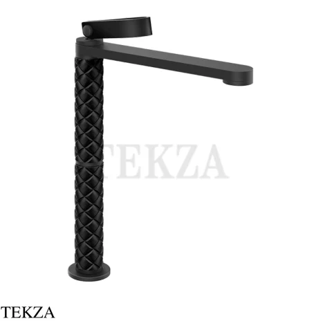 Gessi Pelle Laccetto Смеситель для раковины высокий, с донным клапаном, 78453-438, Nero/Matte Black