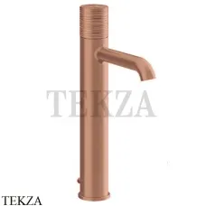 Gessi Habito TRAME Смеситель для раковины высокий, с донным клапаном 70303-708, Copper Brushed