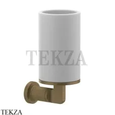 Gessi INCISO accessories Стакан настенный для зубных щеток, белый 58507-713, Antique Brass Gessi INCISO accessories Стакан настенный для зубных щеток, белый 58507-713, Antique Brass