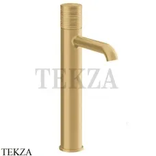 Gessi Habito TRAME Смеситель для раковины высокий, без донного клапана 70304-727, Brushed Brass