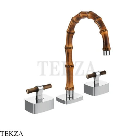 Gessi Jacqueline Смеситель для раковины на 3 отв., без донного клапана 77213-031, хром глянец