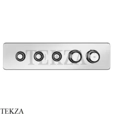 Gessi VENTI20 Термостатический смеситель на 3 потока с кнопками, внешняя часть 65224-031, хром глянец