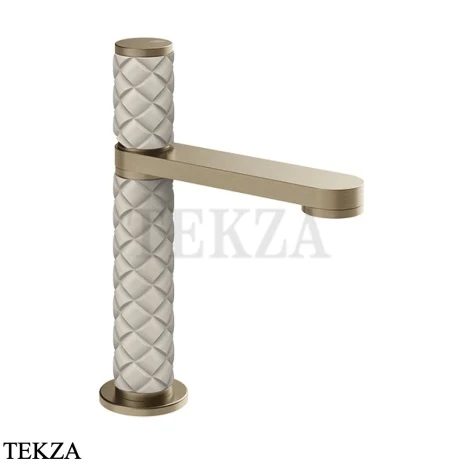 Gessi Pelle Tresse Смеситель для раковины, без сливного гарнитура 78202-432, Crème/ Finox Br. Nickel