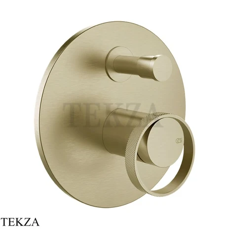 Gessi ANELLO Смеситель для душа круглый, на 2 потока 63377-727, Brushed Brass PVD