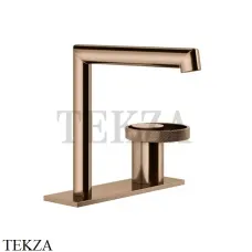 Gessi ANELLO Смеситель для раковины на планке, без донного клапана 63315-030, Copper глянец PVD