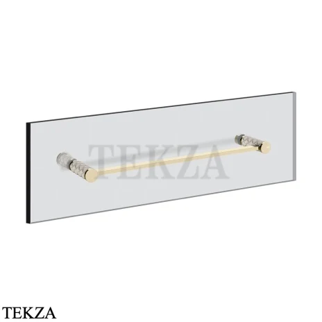 Gessi Pelle Tresse Полотенцедержатель для крепления на стекло, 45 см 78713-434, Crème/ Brass PVD