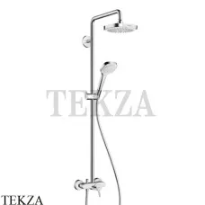 Hansgrohe Croma Select E 180 2jet Showerpipe Душевая колонна 27258400, белый-хром глянец