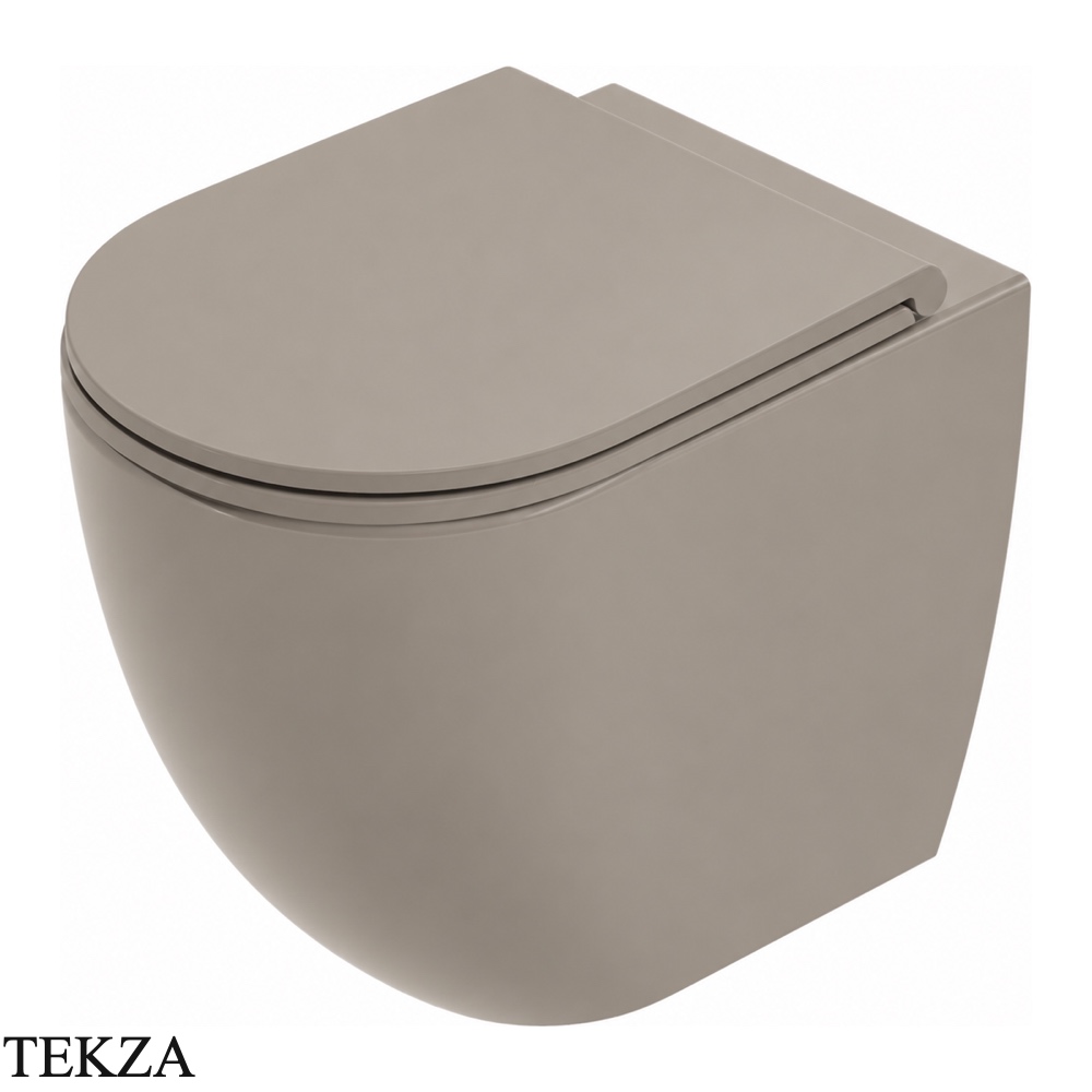 ArtCeram Vita унитаз приставной чаша без ободка The.Reel VIV002 41 00, Brown Matera матовый
