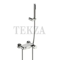 Boheme Stick Смеситель для ванны с изливом и гарнитуром Stick 123-NB Nikel Brush с ручкой DIAMOND