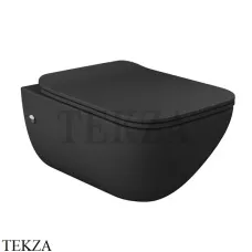 Gessi Goccia Унитаз подвесной, сиденье Slim микролифт 39118-532, черный матовый