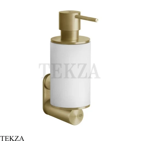 Gessi 316 ACCESSORIES Дозатор для жидкого мыла или лосьона, композит белый 54713-727, Brushed Brass PVD