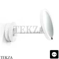 Decor Walther Round Just Look WD Косметическое зеркало, 5х увеличение, от сети 0122450, белый матовый