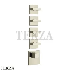 Gessi Rettangolo Wellness Термостат на 4 выхода, внешняя часть 43218-720, Nickel PVD