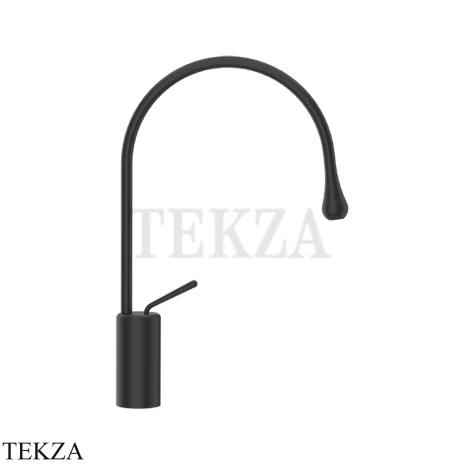 Gessi Goccia Смеситель для раковины высокий, без сливного гарнитура 33605-299, Matte Black