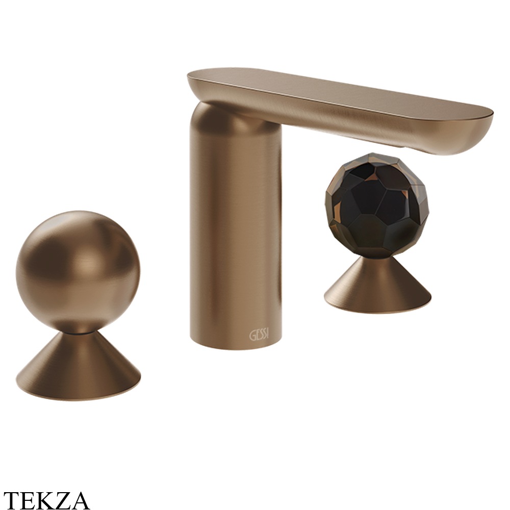 Gessi Perle Смеситель для раковины на 3 отв., без гарнитура 74025-708, медь Brushed