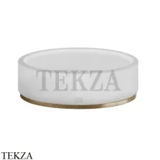 Gessi 316 ACCESSORIES Мыльница настольная, композит белый 54725-726, Warm Bronze Br.