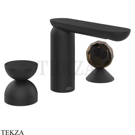 Gessi Perle Смеситель для раковины на 3 отв., без гарнитура 74928-299, черный матовый