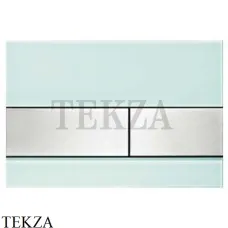 TECE Square Панель смыва для унитаза 9240804, стекло зеленое, клавиши нержавеющая сталь