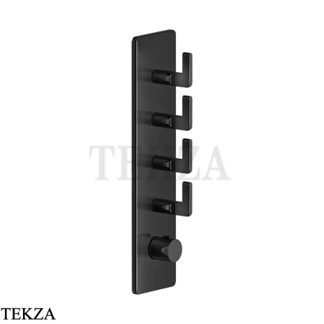 Gessi INCISO WELLNESS Термостат 4 выхода, внешняя часть 58208-706, Black Metal PVD