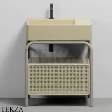 CIELO MARCEL Консоль напольная с ящиком Tinto naturale, раковина Canapa