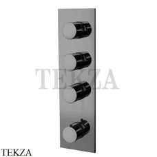 FIMA Carlo Frattini Spillo UP Термостат для душа 3 потока, внешняя часть F3869X3CS, Brushed black chrome