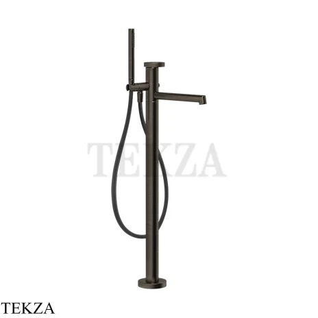 Gessi ANELLO Смеситель для ванны напольный, с гарнитуром 63328-187, Aged Bronze